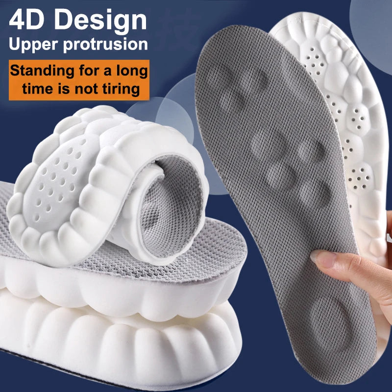 CloudComfortPro ShockGuard Latex Sport Insoles Breathable Arch Support Cushion Inserts