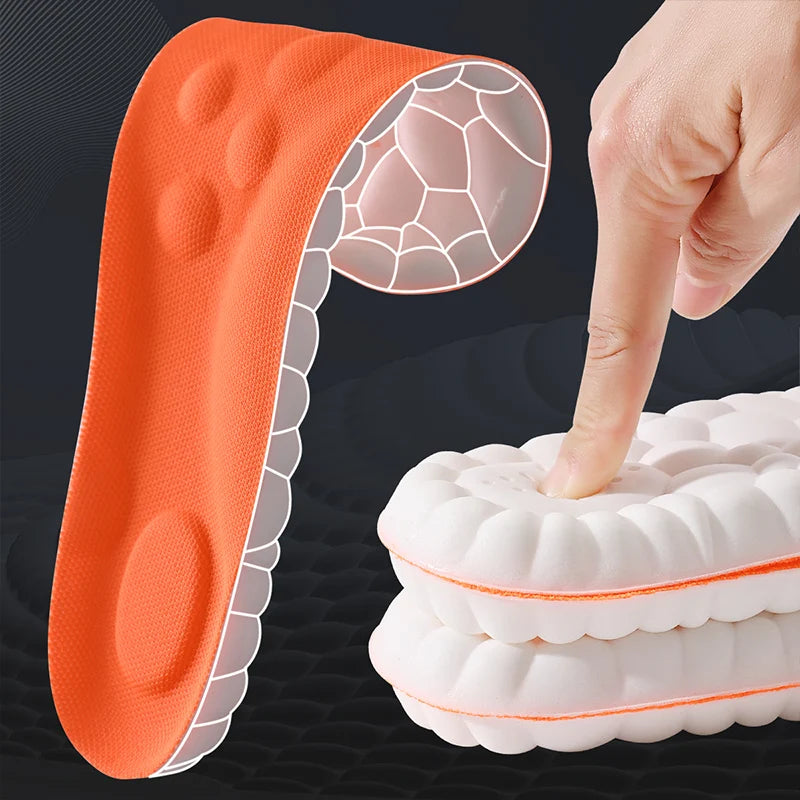 CloudComfortPro ShockGuard Latex Sport Insoles Breathable Arch Support Cushion Inserts